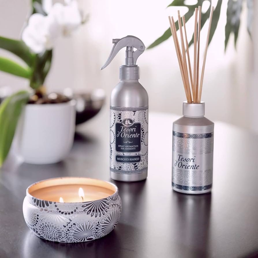 Namų kvapas: TESORI D'ORIENTE WHITE MUSK 200 ml
