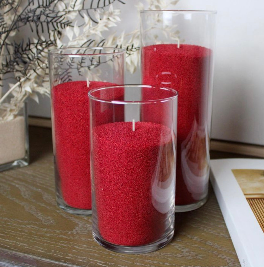 ŽVAKIŲ PERLAI: Raudona/Bordo 400g + 4 dagtys