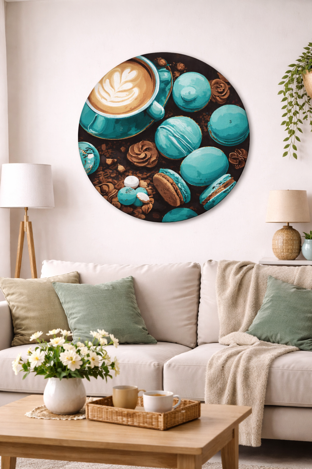 Tapyba pagal skaičius – apvalus: LĖTAS MALONUMAS ⌀ 39 cm