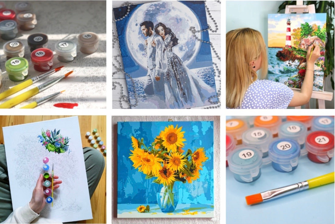 Tapyba pagal skaičius: ROŽIŲ ŽIEDLAPIAI 40x50 cm