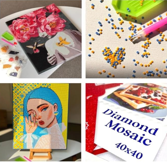 Deimantinė mozaika: UŽBURIANTI NAKTIS 40x50 cm