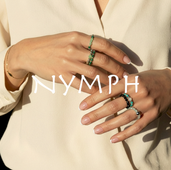 NYMPH SPIRIT: Natūralių akmenų žiedų rinkinys