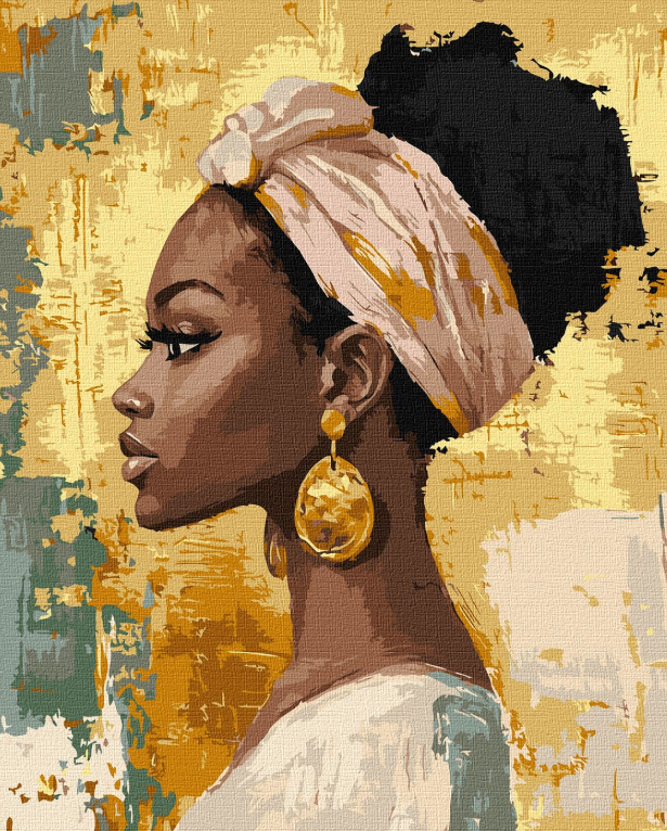 Tapyba pagal skaičius: AUKSINIS PORTRETAS 40x50 cm