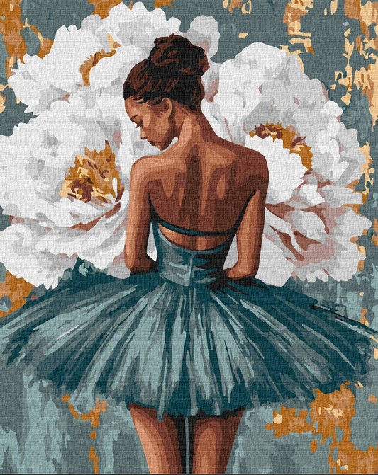 Tapyba pagal skaičius: BALTUOSE BIJŪNUOSE 40x50 cm