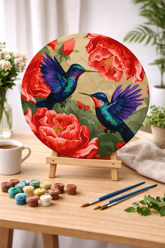 Tapyba pagal skaičius – apvalus: ŠOKIS ⌀ 39 cm