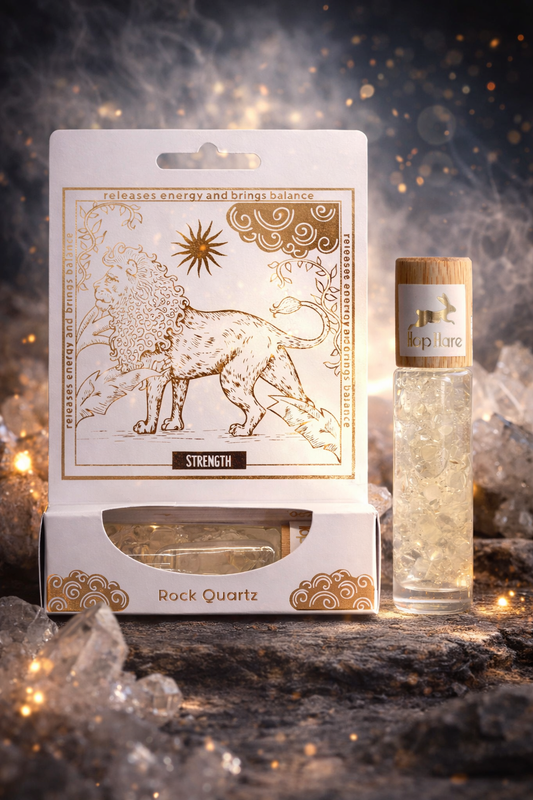 Ritualinis aliejus su kristalu – LIŪTAS (Kalnų kvarcas) 10 ml