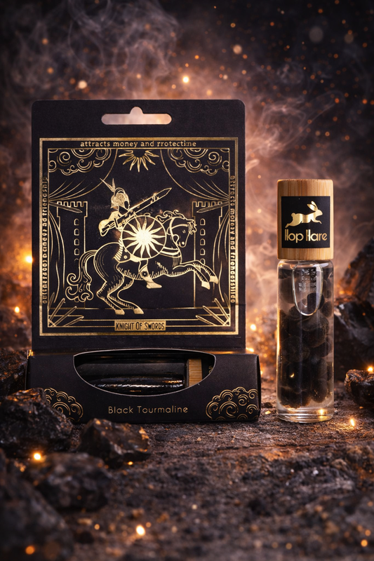 Ritualinis aliejus su kristalu – ARKLYS (Juodasis turmalinas) 10 ml