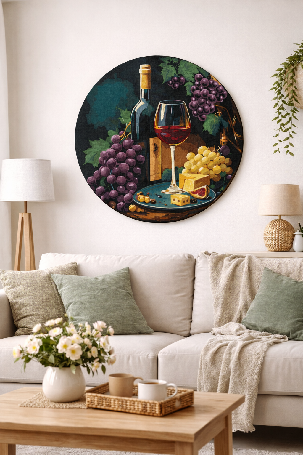 Tapyba pagal skaičius - apvalus: IŠSKIRTINIS SKONIS ⌀ 39 cm