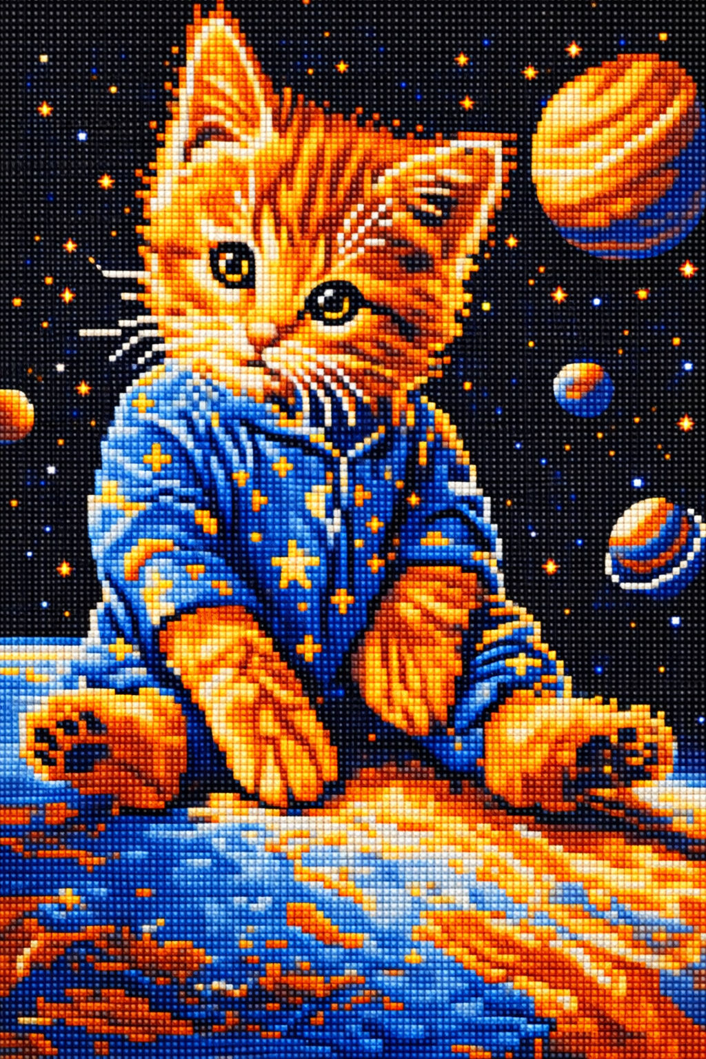 Deimantinė mozaika: GALAKTIKOS KATINĖLIS 30x40 cm