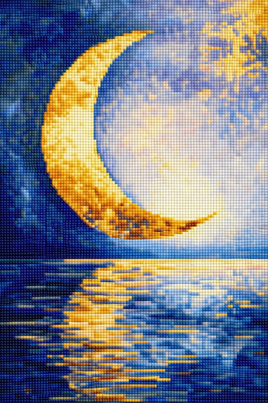 Deimantinė mozaika: MĖNULIO ATSPINDYS 30x40 cm