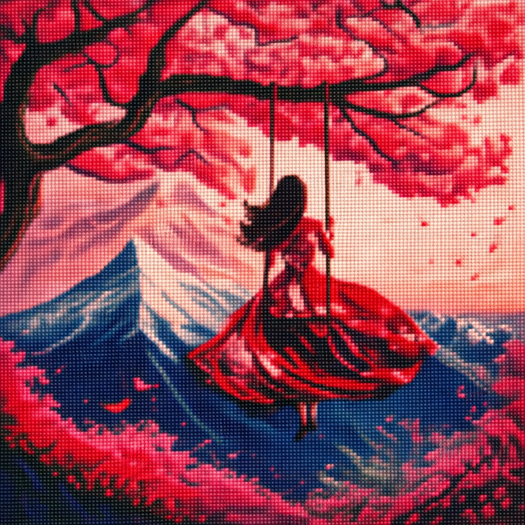 Timanttimosaiikki: JOULUILONEN 40x50 cm