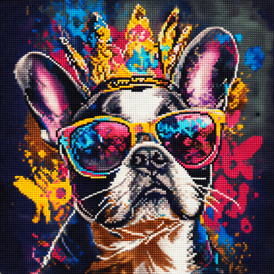 Deimantinė mozaika: RYŠKUS BULDOGAS 40x40 cm