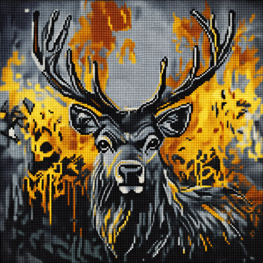 Deimantinė mozaika: AUKSINIS ELNIAS  40x40 cm