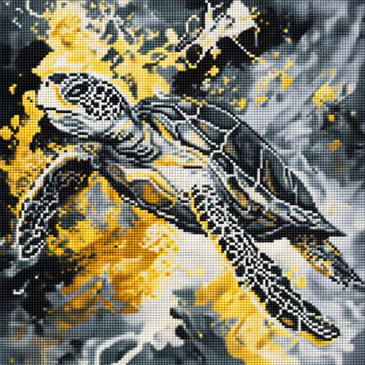 Deimantinė mozaika: AUKSINIS VĖŽLYS 40x40 cm