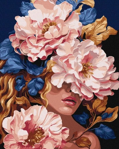 Tapyba pagal skaičius: GĖLIŲ ŽAVESYS 40x50 cm