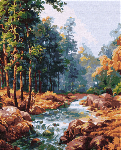 Maalaus numeroiden mukaan: KARPAATTIAN LUONTO 40x50 cm
