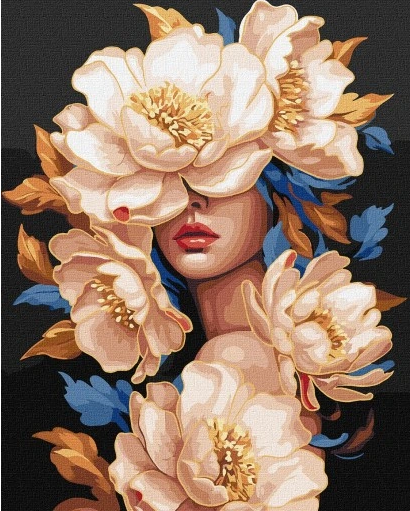 Tapyba pagal skaičius: GĖLIŲ GROŽIS 40x50 cm