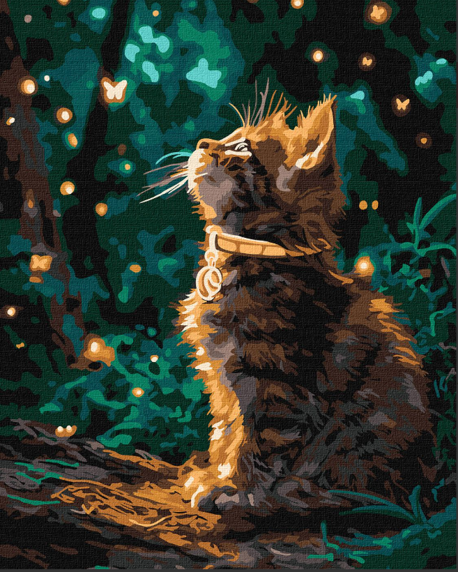 Tapyba pagal skaičius: KAČIUKAS IR DRUGELIAI 40x50 cm
