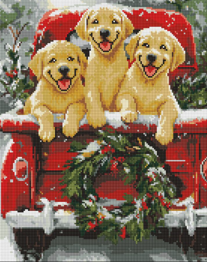 Deimantinė mozaika: KALĖDŲ DŽIAUGSMAS 40x50 cm