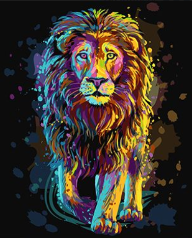 Tapyba pagal skaičius: LIŪTAS KARALIUS 40x50 cm