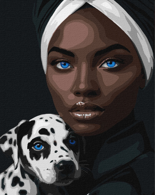 Tapyba pagal skaičius: MĖLYNAS ŽVILGSNIS 40x50 cm