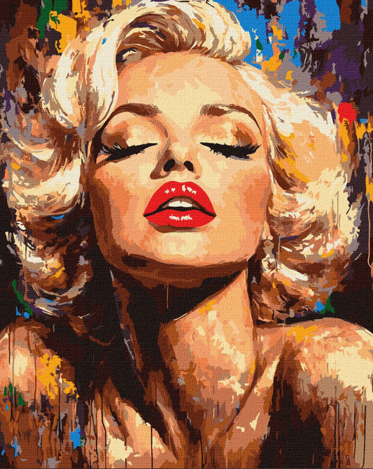 Tapyba pagal skaičius: MONROE 40x50 cm