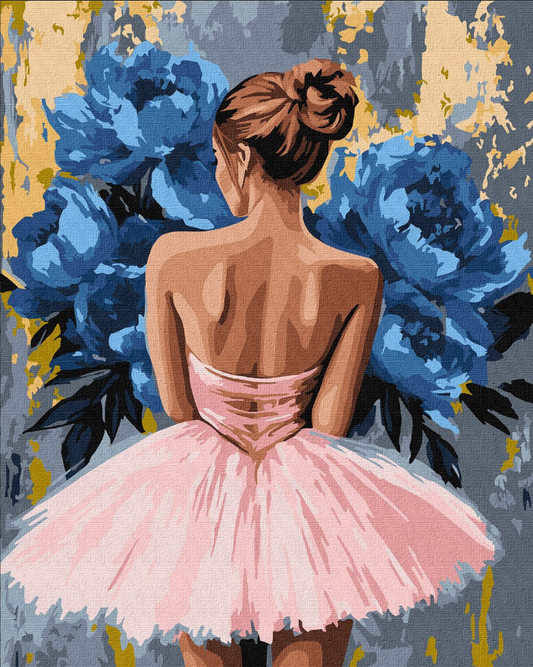 Tapyba pagal skaičius: MĖLYNUOSE BIJŪNUOSE 40x50 cm