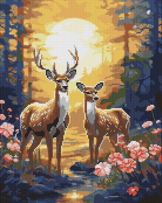 Deimantinė mozaika: MIŠKO KARALIAI 40x50 cm