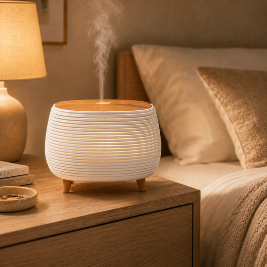 Nordic Wave aromato difuzorius su spalvotu LED apšvietimu