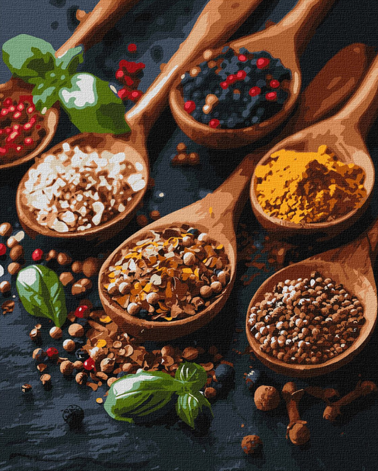Tapyba pagal skaičius: PRIESKONIŲ AROMATAS 40x50 cm
