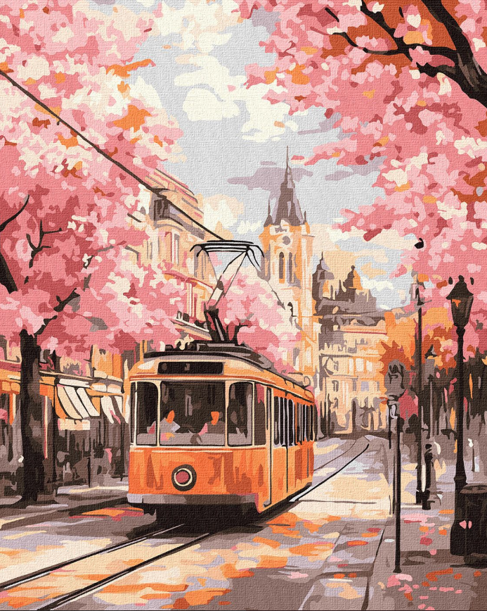 Tapyba pagal skaičius: ROŽINIS KELIAS 40x50 cm
