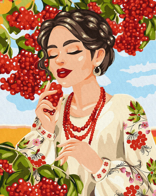 Tapyba pagal skaičius: RAUDONASIS ŠERMUKŠNIS 40x50 cm