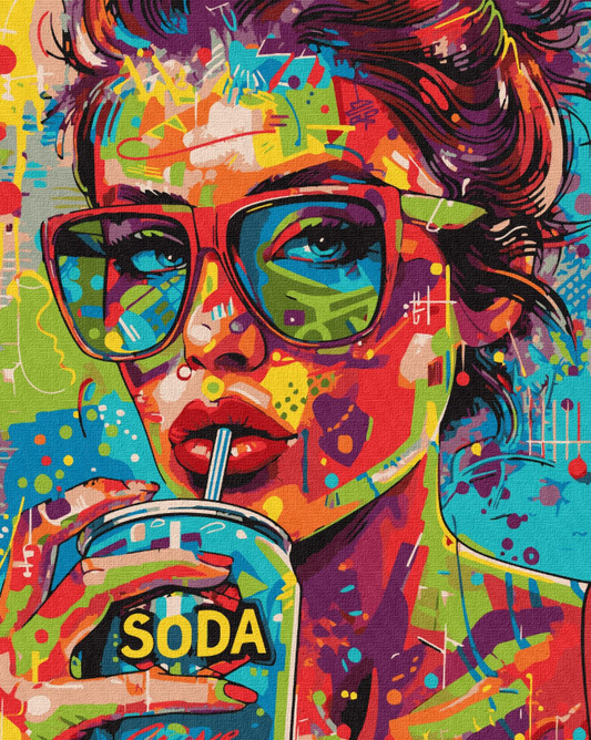 Tapyba pagal skaičius: SODA 40x50 cm