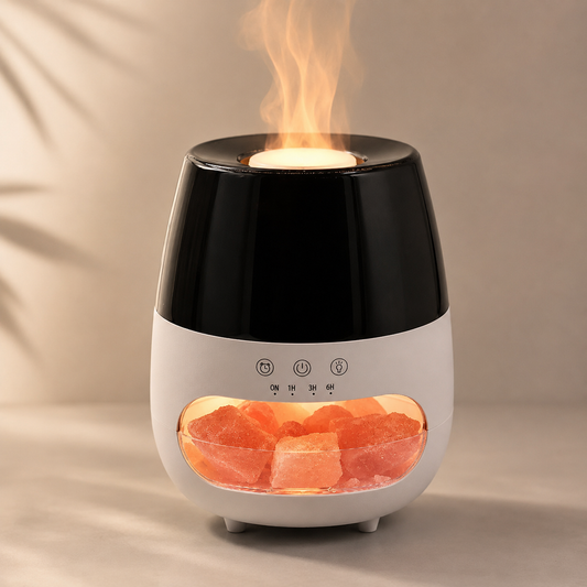 Salt Flame aromato difuzorius su Himalajų druska ir liepsnos efektu