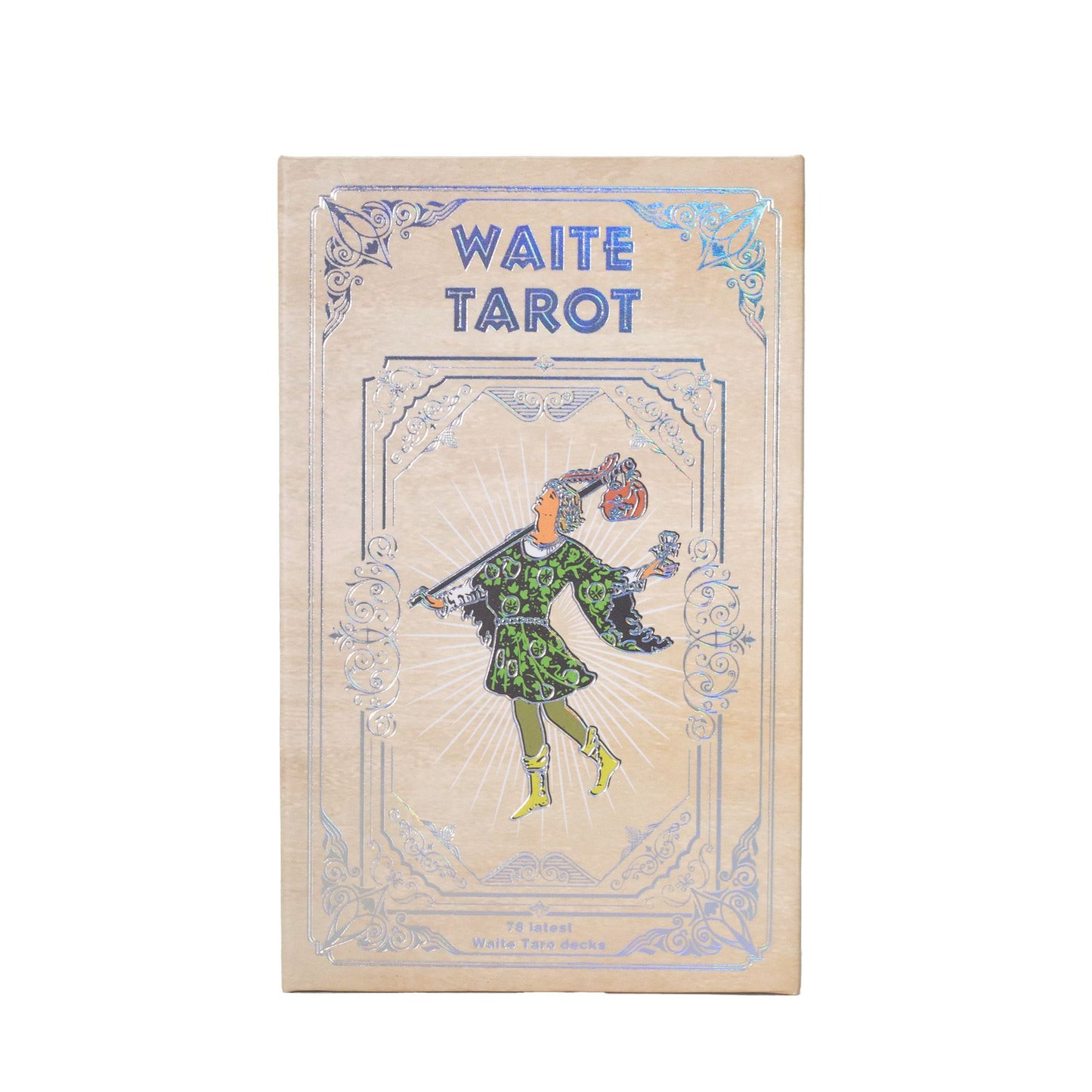 Taro kortos „Waite“ su sidabrine folija ir knygele