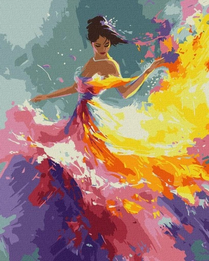 Tapyba pagal skaičius: ELEGANTIŠKA PRINCESĖ 40x50 cm