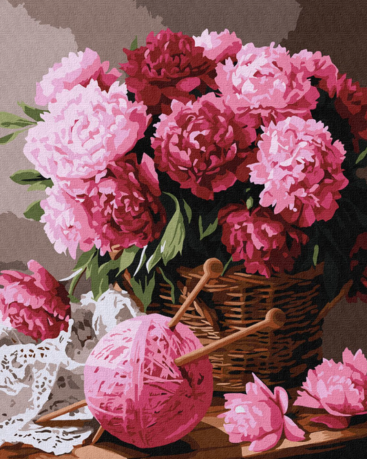 Tapyba pagal skaičius: ŽIEDLAPIŲ PASLAPTIS 40x50 cm