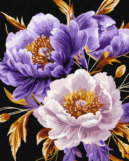 Tapyba pagal skaičius: PURPURINĖ ELEGANCIJA 40x50 cm