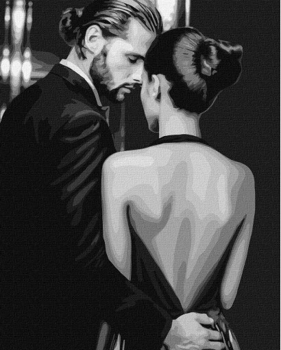 Tapyba pagal skaičius: ŠALIA MYLIMOJO 40x50 cm