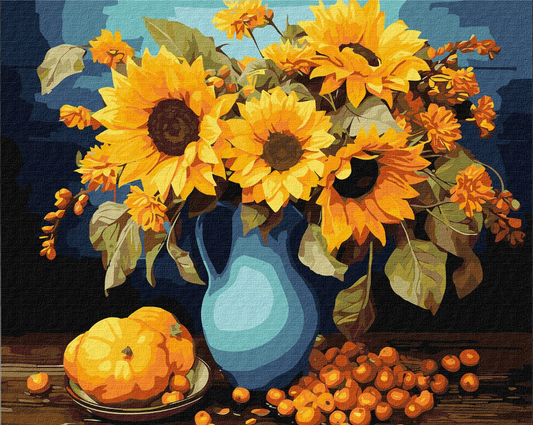 Tapyba pagal skaičius: SAULĖGRĄŽŲ HARMONIJA 40x50 cm
