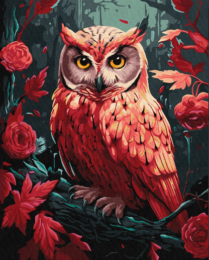 Tapyba pagal skaičius: SPALVINGA PELĖDA 40x50 cm