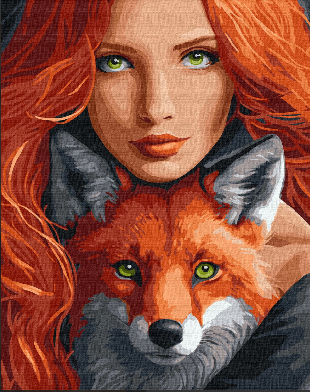 Tapyba pagal skaičius: UGNINĖ LAPĖ 40x50 cm