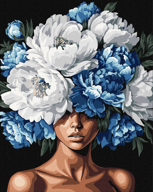 Tapyba pagal skaičius: ŽYDINČIOS MINTYS 40x50 cm